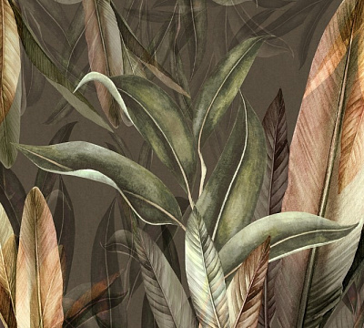 Панно AG-TL-017, Tropical Leaves, Design Studio 3D