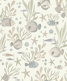 Детские серые обои Grandeco Little Dreamers LD 3301